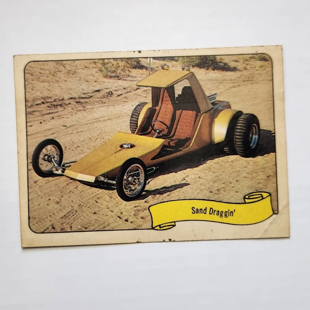 🏜️ Vintage 1970 Fleer GEORGE BARRIS Kustom City Sticker - SAND DRAGGIN’ 🏎️💨